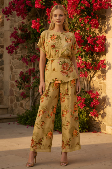 CHARLOTTE Mustard Yellow Co-ord Set