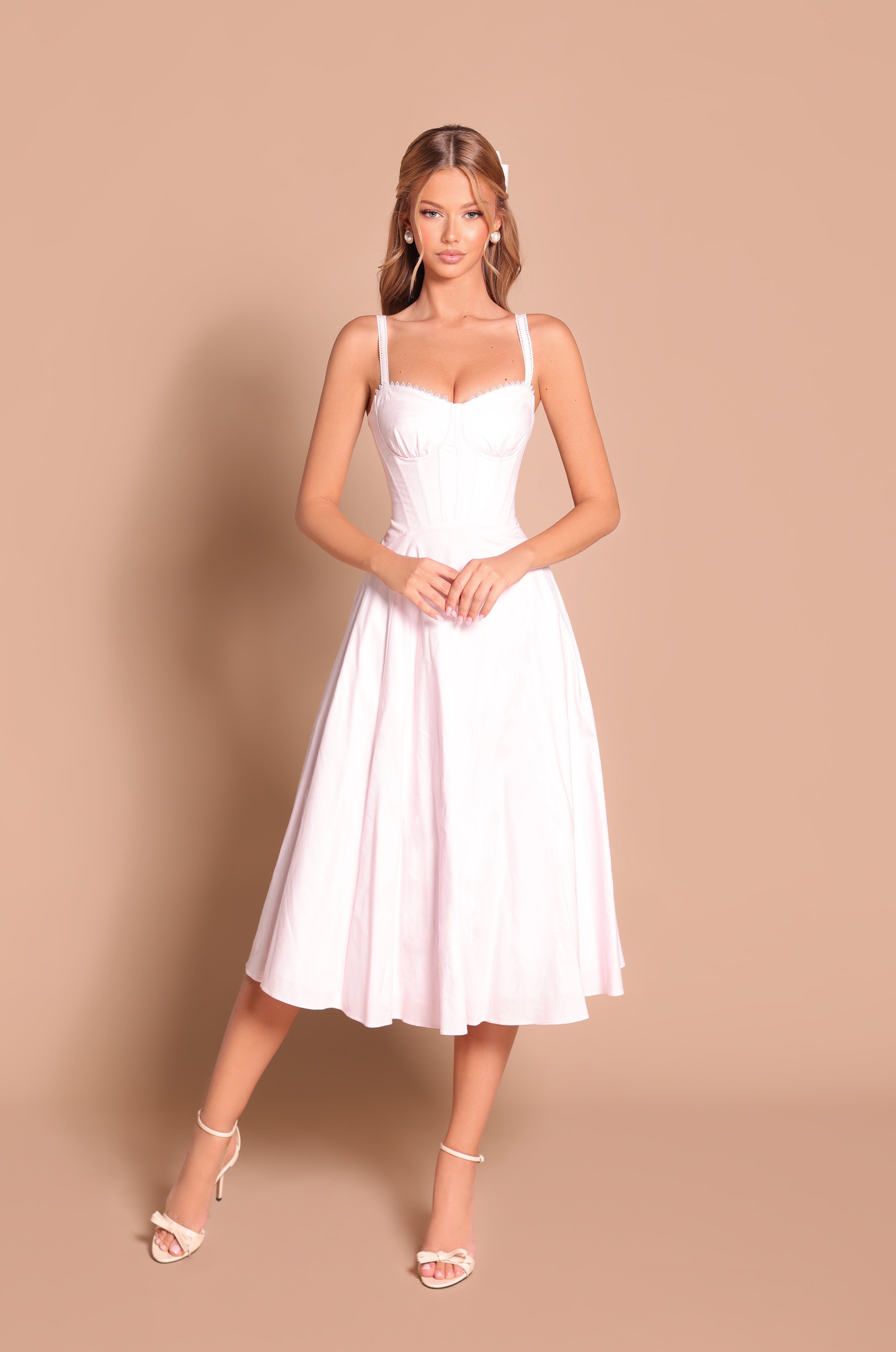 PRIMELLA Primrose Pink Corset Midi