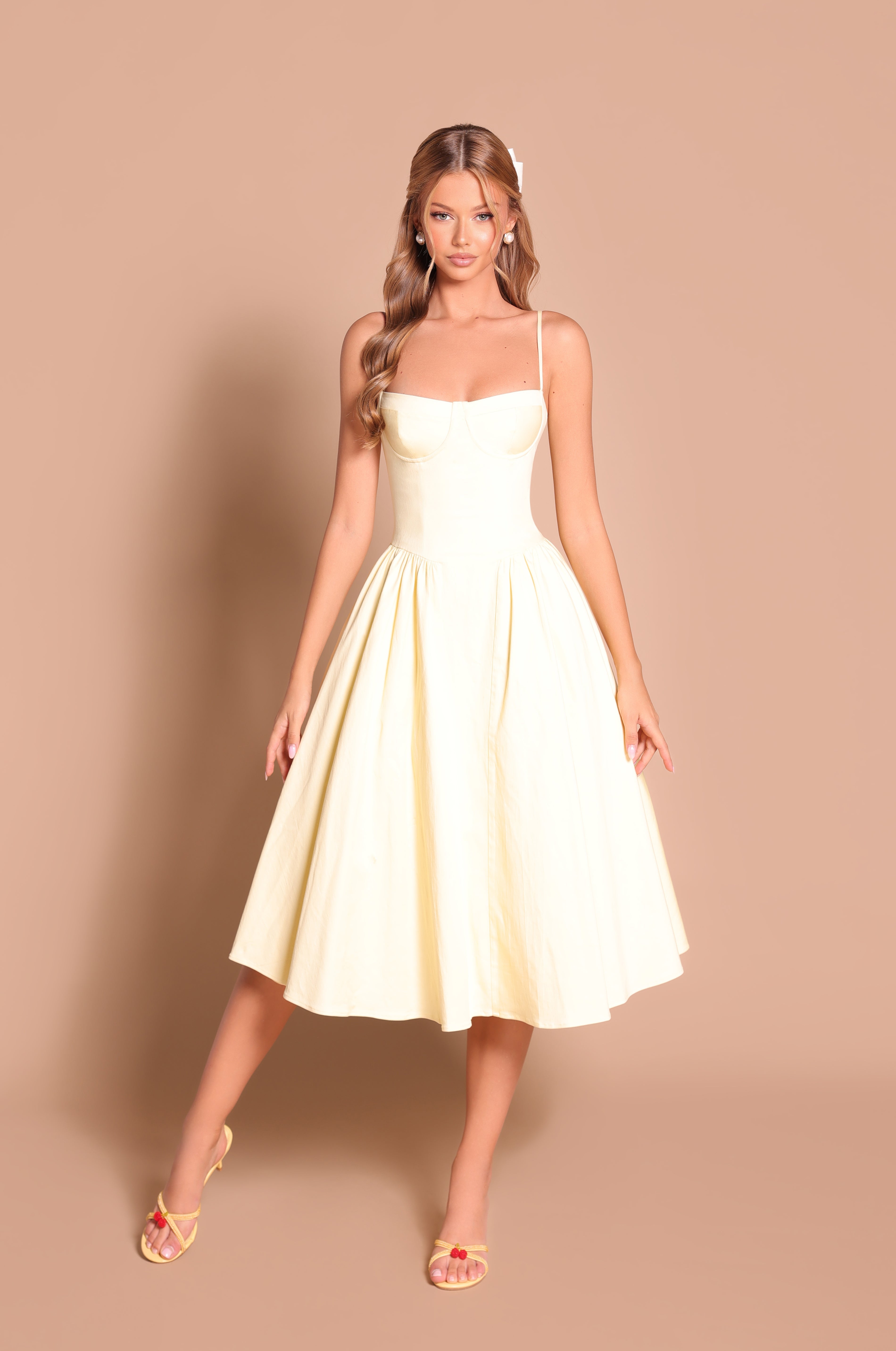 SCARLETTE Buttercup Corset Midi Dress
