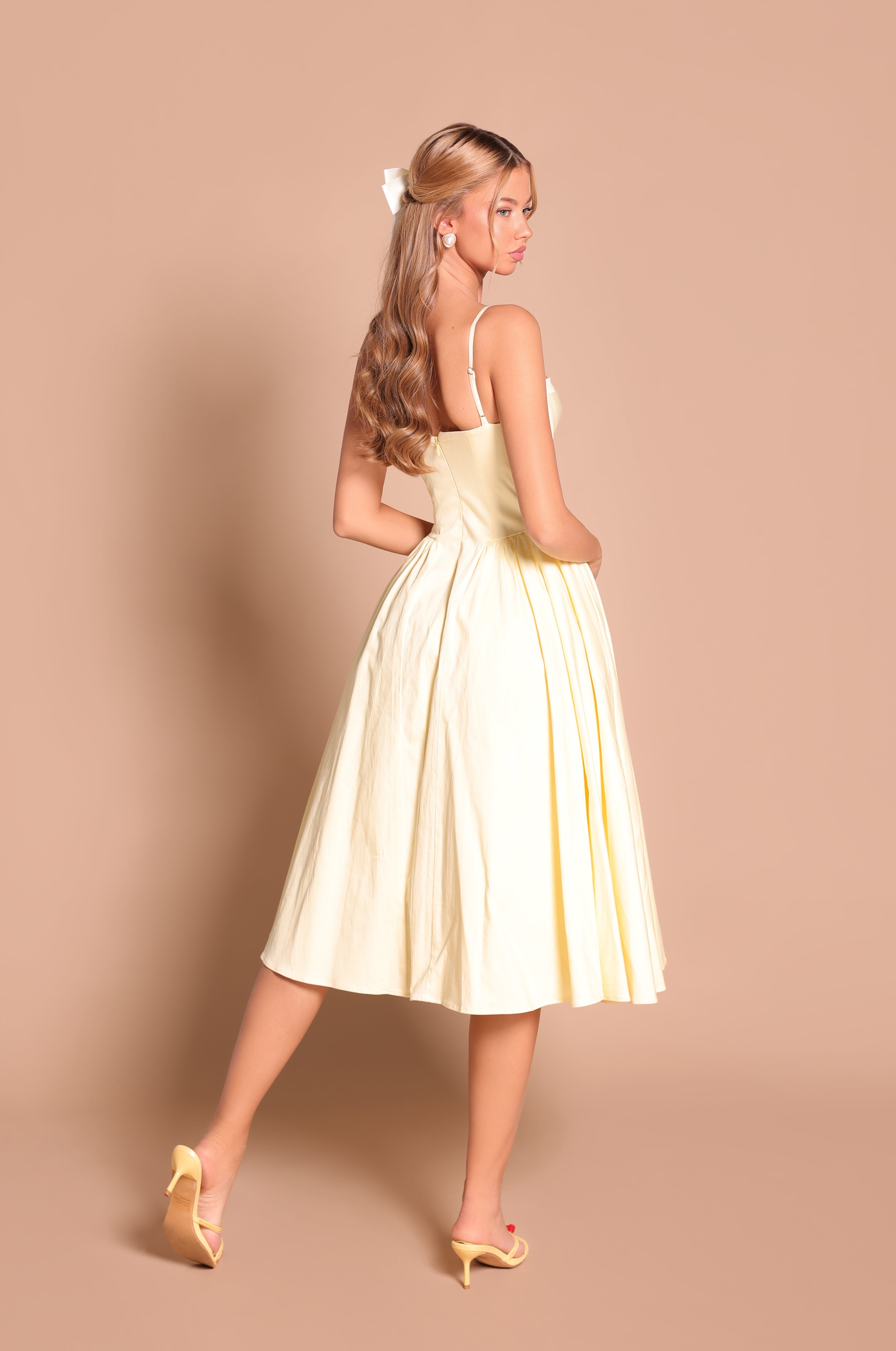 SCARLETTE Buttercup Corset Midi Dress